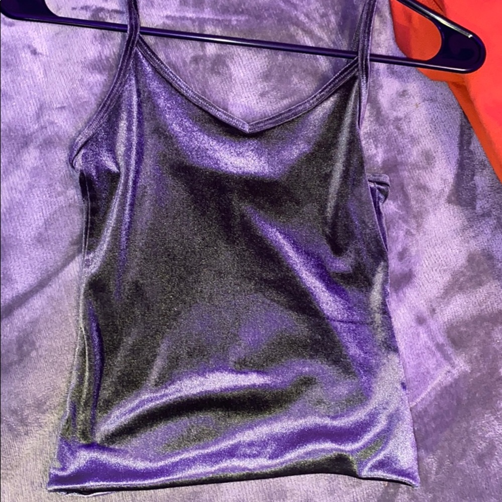 Black Velvet Crop tank top